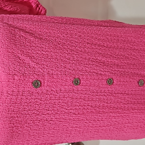 Tommy Hilfiger Women Pink Short Puff sleeve Button Down Front Top Blouse Size XL - Picture 3 of 10